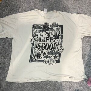 NOBO life is good mushroom designed t-shirt xl,(15-17)
